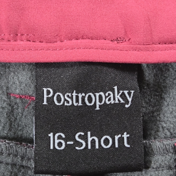 Postropaky Womens 16 Short Pink and Black Snow/ski Outdoor Pants - Picture 9 of 13
